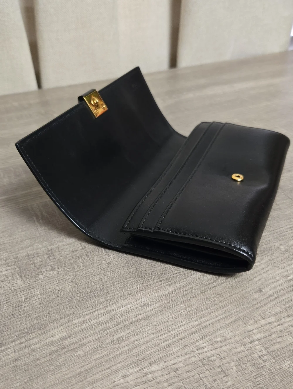Fendi Roma Continental Black Leather Long Wallet Authentic 8M0251